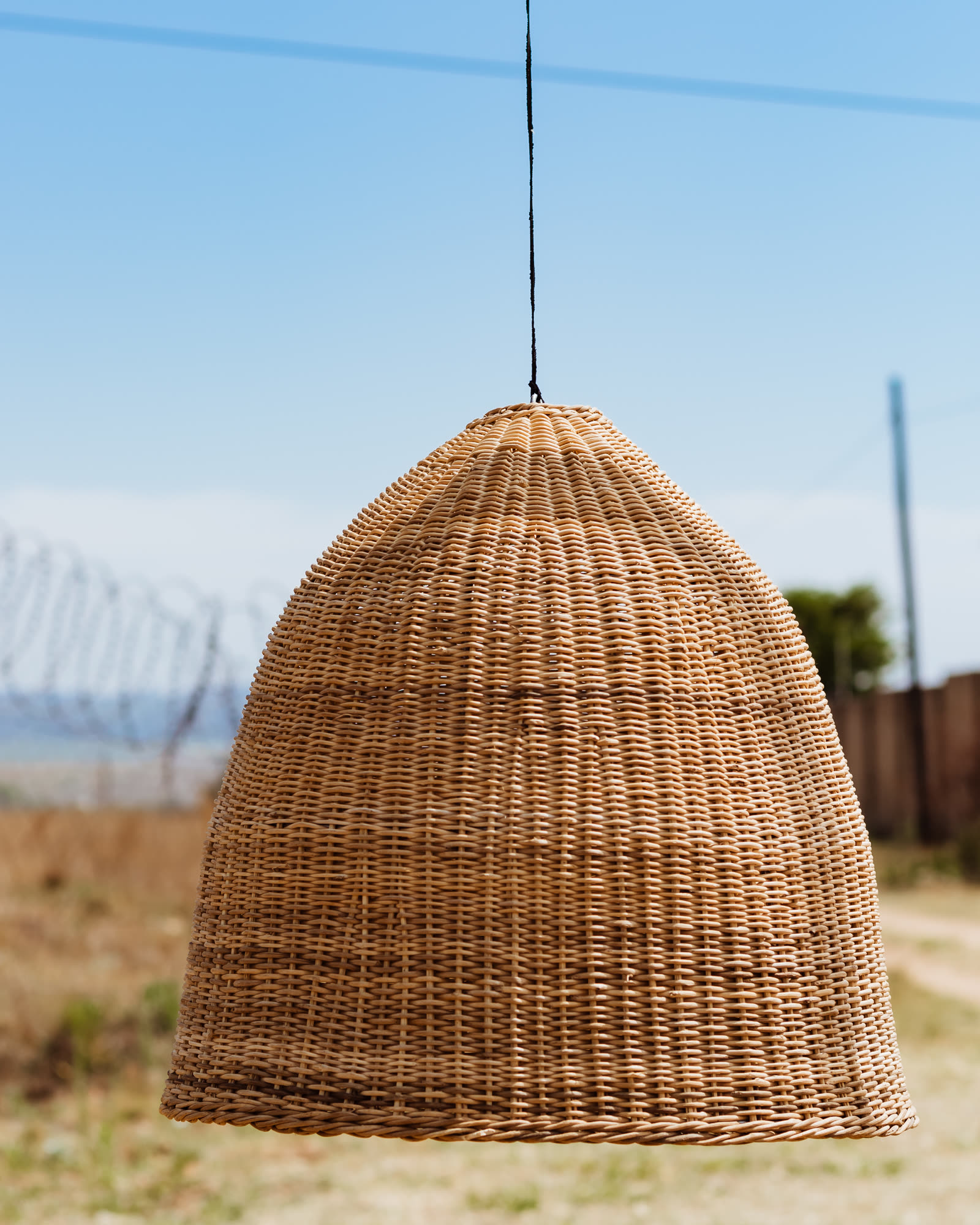 Rattan Bulky Pendant Light — handwoven to order in 2–4 weeks.